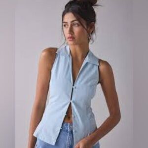 Urban Outfitters Light Blue Sleeveless Top